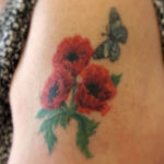 Poppy Tattoo by Naomi Hoang, NAOHOA Luxury Bespoke Tattoos, Cardiff, Wales (UK).