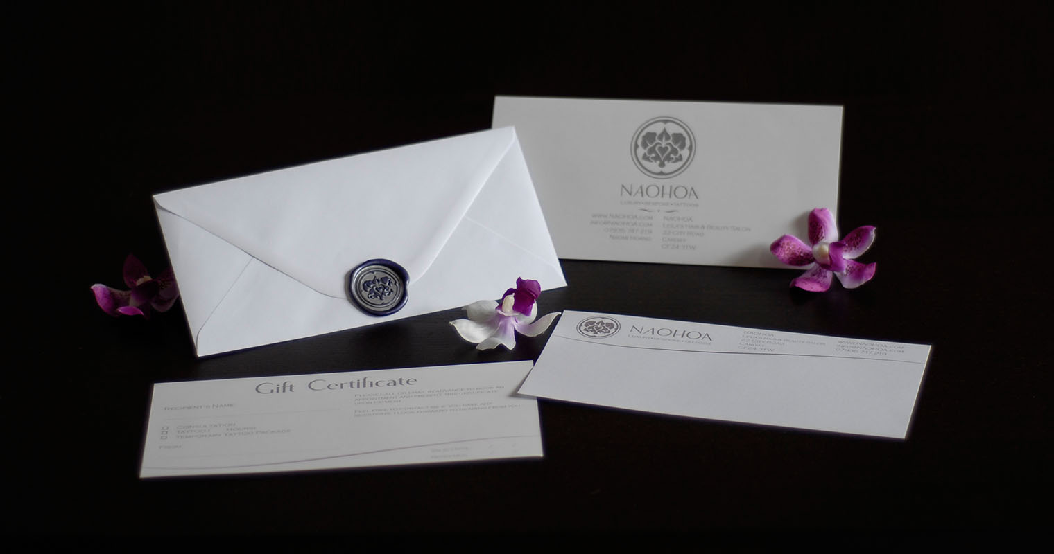 Gift Certificates with a hand-made wax seal
