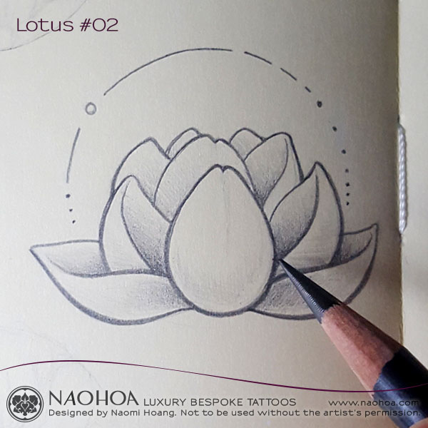 4x4 Zen Lotus flower design by Naomi Hoang.