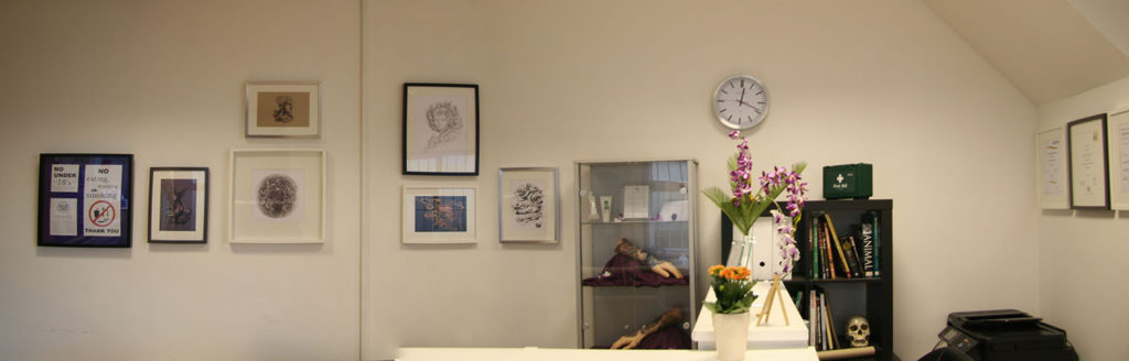 Panoramic photo of NAOHOA Luxury Bespoke Tattoos, Cardiff, Wales (UK).